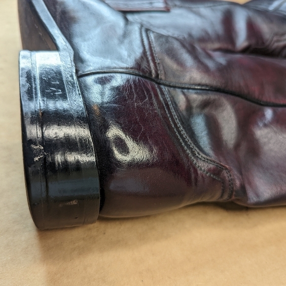 Lucchese Boots men's size 8.5D black cherry leather classic Western cowboy boots - Picture 8 of 13